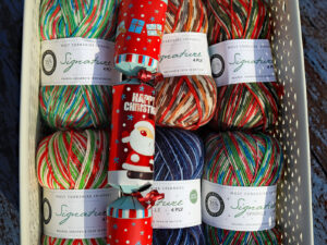 Christmas sock yarns from West Yorkshire Spinners
