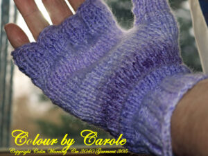 Lilac Marble fingerless gloves A pair of lilac fingerless gloves designed and hand knitted by Carole Wareing of Colin and Carole’s Creations and The Wool Boat. These are adult sized gloves ideal for gardening, typing, mechanicing, It work, locking, bicycling.... The gloves are for sale for £10.00 including delivery to a uk address They are knitted from J C Bretts Marble double knitting acrylic yarn Shade MT11. The yarn knits to most dk patterns and is available in a wide range of other shades, though this shade has been discontinued we do still have a few balls left in stock as of 8.12.2021. £2.75 per 100gram ball.