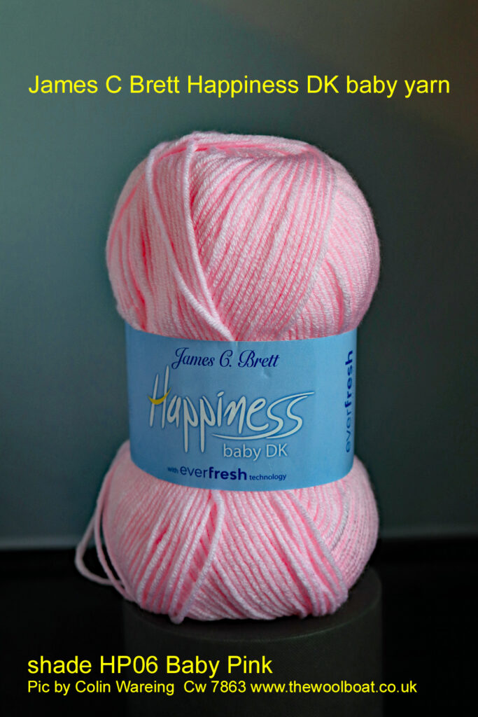 James C Brett Happiness DK baby yarn Happiness DK baby yarn This is shade HP06 Baby Pink