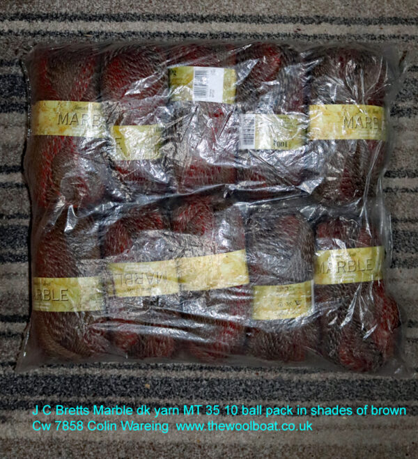 J C Bretts Marble dk yarn MT 35 10 ball pack in shades of brown