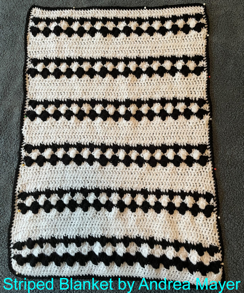 Black and white kitty blanket by Andrea