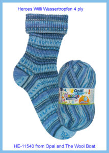 HE-11540 from Opal and The Wool Boat Heroes Willi Wassertropfen 4 ply