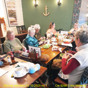 Lots of stitching, either knitting or crochet, and some nattering at The Slipway Stitchers knit and natter in the Slipway pub on the afternoon of the 23.10.2025 
The group normally gather in the Slipway pub on a Thursday afternoon for a knit, crochet and natter from 1 pm and everyone is welcome anyone to come and join them.  
23.10.2025
Image Cw 9299 copyright Colin Wareing of Colin and Carole’s Creations
www.thewoolboat.co.uk
E-mail colinandcarolescreations@yahoo.co.uk
Phone no 07931 356204