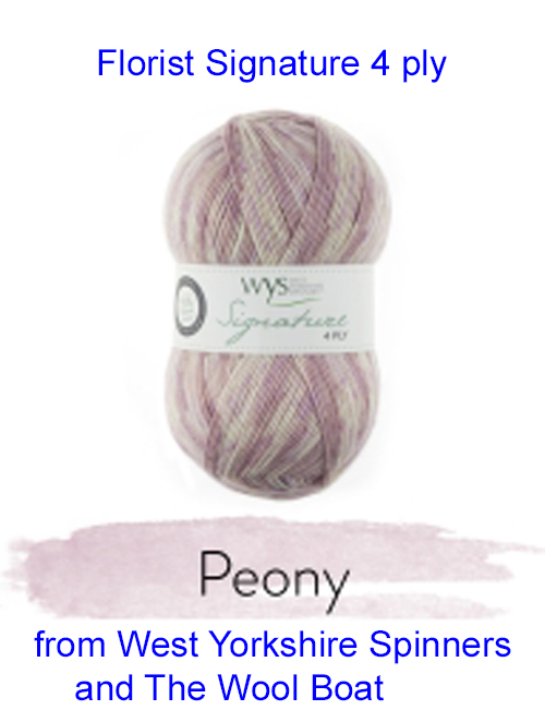 Yarn from the West Yorkshire Spinners Florist Collection adding to the Signature 4 Ply range.75% Wool - 25% Nylon. The wool content contains 35% luxurious Blue faced Leicester making this one of the most sumptuous 4 Ply products on the market. The Florist Collection adds to the Sweet Shop, Spice Rack and Country Birds shades we have in stock, all ideal for socks! British Wool Mark Makeup - Size 100gm balls (400m) Tension 36rs x 28sts - 10cm sq - 3.25mm (US3) needles Excellent Value at £6 per ball available from The Wool Boat or we can post out to a UK address for the £6 plus postage if applicable. Machine Wash 30° This is the Foxglove shade, no 800, in Denim lilac, which has now been discontinued, so limited stocks. We also have a sock and shawl pattern booklet to go with the yarns, Thank you, Carole, and Capt Col on The Wool Boat.