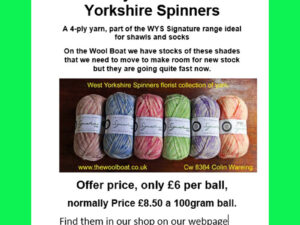 Discontinued and discounted 4 ply yarns from West Yorkshire Spinners