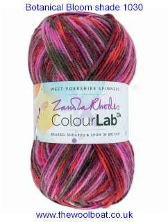 4 ply knitting or crochet yarn from the West Yorkshire Spinners Signature 4 Ply range.75% Wool - 25% Nylon. The wool content contains 35% luxurious Blue faced Leicester making this one of the most sumptuous 4 Ply products on the market. It is ideal for socks and more! West Yorkshire Spinners, reared, sheared and spun in Britian. British Wool Mark Makeup - Size 100gm balls (400m) Tension 36rs x 28sts - 10cm sq - 3.25mm (US3) needles Excellent Value at £8.50 per ball available from The Wool Boat or we can post out to a UK address for the £8.50 plus postage if applicable. Machine Wash 30° This is the Botanical Bloom shade, no 1030, in shades of pinks and reds. We also have a sock and shawl pattern booklets and patterns to go with the yarns. Collect from The Wool Boat moored near Burscough in West Lancashire or this yarn can be posted out to a UK address with postage and packing added if applicable. Thank you for having a look, Carole, and Capt Col on The Wool Boat.