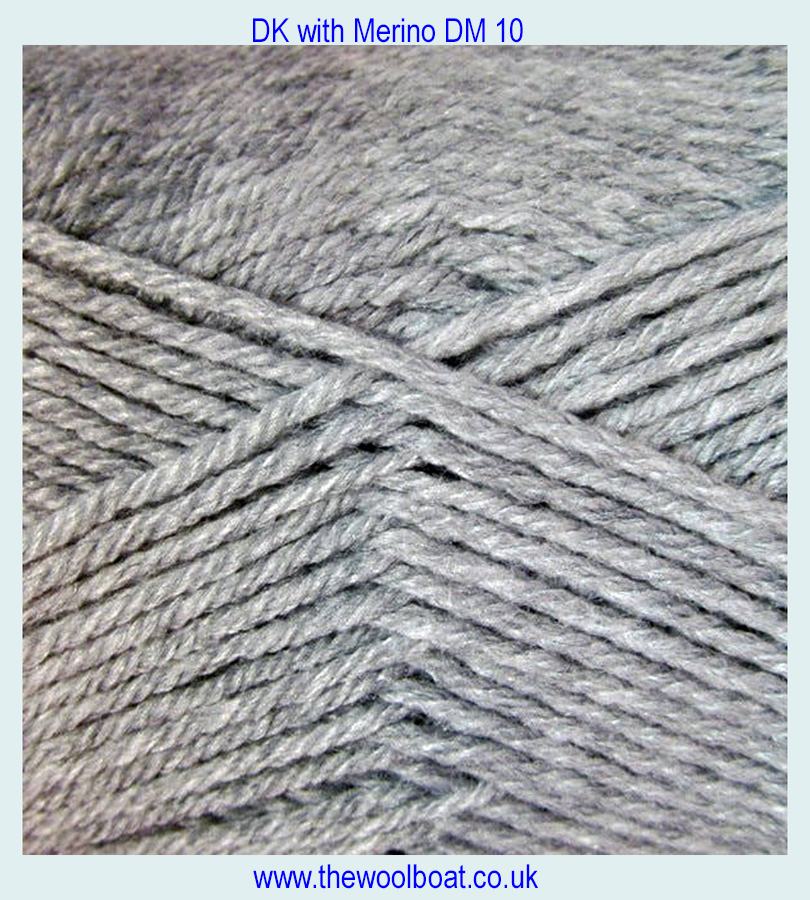 James C Bretts DK with Merino Double knitting Yarn James C Bretts DK with Merino “Grey” DM 10 Available in a good range of shades and one of the softest double knitting weight yarns you’ll find. This merino blend yarn, 70% Acrylic, 20% Siliconised Soft Polymide, 10% Merino Wool This is a lovely soft yarn and is great for babies’ garments. Each 100grm Ball contains 290m/317yrds and knits to double knitting patterns on 4mm needles. Tension 22sts + 28rows per 10cm / 4 inch Knits to most D K patterns. Machine Washable 30° This yarn can be posted out to a UK address which will plus postage and packing if applicable. Thank you for having a look, Carole, and Capt Col on The Wool Boat.