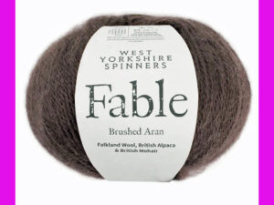West Yorkshire Spinners Fable Aran Yarn This is shade 1226 in a shade of brown.