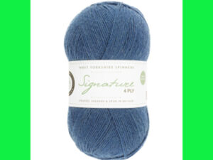 25% Nylon. The wool content contains 35% luxurious Blue faced Leicester making this one of the most sumptuous 4 Ply products on the market. It is ideal for socks and more! West Yorkshire Spinners, reared, sheared and spun in Britian. British Wool Mark Makeup - Size 100gm balls (400m) Tension 36rs x 28sts - 10cm sq - 3.25mm (US3) needles Excellent Value at £8.50 per ball available from The Wool Boat or we can post out to a UK address for the £8.50 plus postage if applicable. Machine Wash 30° This is the Juniper shade, no 157, in shade of blue. The dye lot no is 1361. Collect from The Wool Boat moored near Burscough in West Lancashire or this yarn can be posted out to a UK address with postage and packing added if applicable. Thank you for having a look, Carole, and Capt Col on The Wool Boat.