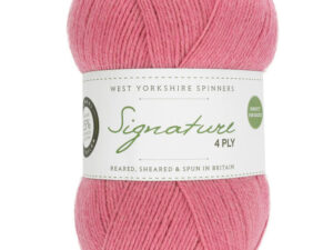 “West Yorkshire Spinners “Honeysuckle” From the Wool Boat and West Yorkshire Spinners 4 ply knitting or crochet yarn from the West Yorkshire Spinners Signature 4 Ply range.75% Wool - 25% Nylon. The wool content contains 35% luxurious Blue faced Leicester making this one of the most sumptuous 4 Ply products on the market. It is ideal for socks and more! From the West Yorkshire Spinners Signature 4 ply range. West Yorkshire Spinners, reared, sheared and spun in Britian. British Wool Mark Makeup - Size 100gm balls (400m) Tension 36rs x 28sts - 10cm sq - 3.25mm (US3) needles Excellent Value at £8.50 per ball available from The Wool Boat or we can post out to a UK address for the £8.50 plus postage if applicable. Machine Wash 30° This is the Honeysuckle shade, no 234, in a shade of pink The dye lot no is 1601. Collect from The Wool Boat moored near Burscough in West Lancashire or this yarn can be posted out to a UK address with postage and packing added if applicable. Thank you for having a look, Carole, and Capt Col on The Wool Boat.
