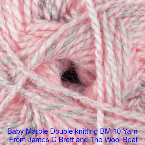 Baby Marble Yarn Available in range of shades of from pastel to vibrant and variegated colours. This is shade BM 10 colours of pastel pinks.