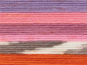 James C Bretts Fairground Double knitting Yarn James C Bretts Fairground G2 in shades of Purple Orange and Grey This shade has now been discontinued so only limited stocks left. Available in a good range of self-striping and patterning shades. This yarn is 100% Premium Acrylic Each 100grm Ball contains 232m/252yrds and knits to double knitting patterns on 4mm needles. Tension 22sts + 28rows per 10cm / 4 inch Knits to most D K patterns. Machine Washable 30° Dye lot 74 This yarn can be posted out to a UK address which will attract postage and packing if applicable. Thank you for having a look, Carole, and Capt Col on The Wool Boat.