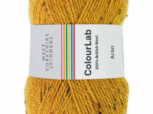 Aran weight knitting or crochet yarn from the West Yorkshire Spinners ColourLab range, Composition Solids: 96% British Wool & 4% Viscose West Yorkshire Spinners, reared, sheared and spun in Britian. Makeup - Size 100gm balls (166m, 182 yards) Tension 18sts x 24rows 5 mm (US8) needles Machine Wash 30° This is the “Golden Mustard tweed” shade, no 1216, in a shade of Mustard, this is dye lot 2453 Collect from The Wool Boat moored near Burscough in West Lancashire or this yarn can be posted out to a UK address with postage and packing added if applicable. Thank you for having a look, Carole, and Capt Col on The Wool Boat.