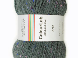 WYS, West Yorkshire Spinners, Aran yarn, Wool and Viscose yarn, slate grey tweed, Colourlab Aran shade 1180, shade of slate grey tweed, shawl knitting, scarf knitting, hat knitting, Jumper knitting, knitting yarn, crochet yarn,