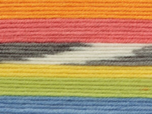 James C Bretts Fairground G1 in shades of green, blue, pink and orange Available in a good range of self-striping and patterning shades. This yarn is 100% Premium Acrylic Each 100grm Ball contains 232m/252yrds and knits to double knitting patterns on 4mm needles. Tension 22sts + 28rows per 10cm / 4 inch Knits to most D K patterns. Machine Washable 30° Dye lot 94 This yarn can be posted out to a UK address which will attract postage and packing if applicable. Thank you for having a look, Carole, and Capt Col on The Wool Boat.