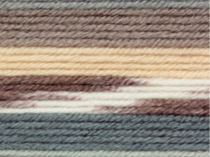 James C Bretts Fairground G5 in shades of brown, grey and fawn. Available in a good range of self-striping and patterning shades. This yarn is 100% Premium Acrylic Each 100grm Ball contains 232m/252yrds and knits to double knitting patterns on 4mm needles. Tension 22sts + 28rows per 10cm / 4 inch Knits to most D K patterns. Machine Washable 30° Dye lot 95 This yarn can be posted out to a UK address which will attract postage and packing if applicable. Thank you for having a look, Carole, and Capt Col on The Wool Boat.