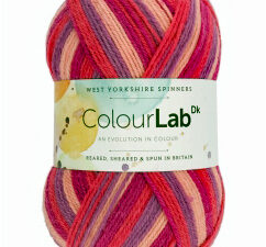 West Yorkshire Spinners Colourlab DK Yarn Available in a range of impactful colours. This is shade 893 in a shades of pinks