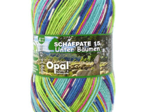 Opal “Schafpate 15 Unter Baumen” From the Wool Boat and Opal, shade 11365 4 ply in shades of green and blue knitting or crochet yarn from Opal range.75% Wool - 25 % polyamide. It is ideal for socks and more! Makeup - Size 100gm balls (425m) Tension Stitch 30 Stitches x 42 Rows to a 4-inch square. 2.25mm (UK13) needles A quality yarn at a nice price from a unique wool shop. If you can’t get to us on The Wool Boat we can post out to a UK address for postage cost if applicable. Machine Wash 340° This is the Schafpate 15 Unter Baumen, Shade no 11365, in shades of green and blue. The dye lot no is 3394 Collect from The Wool Boat moored near Burscough in West Lancashire or this yarn can be posted out to a UK address with postage and packing added if applicable. Thank you for having a look, Carole, and Capt Col on The Wool Boat.