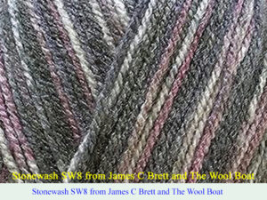 James C Brett Stonewash Double knitting Yarn “Grey and Purple” SW8 in shades of Grey and Purple. Available in a good range of shades and one of the most versatile double knitting weight yarns you’ll find. This yarn is 100% Premium Acrylic Each 100grm Ball contains 290m/317yrds and knits to double knitting patterns on 4mm needles. Tension 22sts + 28rows per 10cm / 4 inch Knits to most D K patterns. Machine Washable 30° Dye lot 44 This yarn can be posted out to a UK address which will attract postage and packing if applicable. Thank you for having a look, Carole, and Capt Col on The Wool Boat.