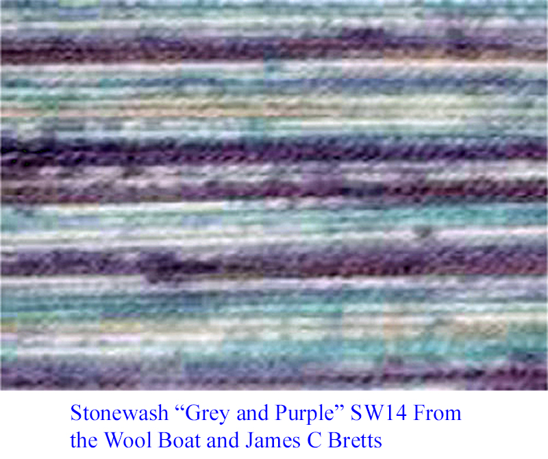 James C Brett Stonewash Double knitting Yarn “Blue and Grey” SW14 in shades of Grey and Purple. Available in a good range of shades and one of the most versatile double knitting weight yarns you’ll find. This yarn is 100% Premium Acrylic Each 100grm Ball contains 290m/317yrds and knits to double knitting patterns on 4mm needles. Tension 22sts + 28rows per 10cm / 4 inch Knits to most D K patterns. Machine Washable 30° Dye lot 99 This yarn can be posted out to a UK address which will attract postage and packing if applicable. Thank you for having a look, Carole, and Capt Col on The Wool Boat.