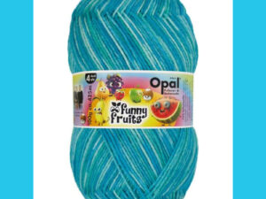 “Opal “Funny Fruits” From the Wool Boat and Opal, shade 11415 4 ply in shades of turquoise knitting or crochet yarn from Opal range.75% Wool - 25 % polyamide. It is ideal for socks and more! Makeup - Size 100gm balls (425m) Tension Stitch 30 Stitches x 42 Rows to a 4-inch square. 2.25mm (UK13) needles A quality yarn at a nice price from a unique wool shop. If you can’t get to us on The Wool Boat we can post out to a UK address for postage cost if applicable. Machine Wash 340° This is the Funny Fruits, Shade no 11415, in shades of turquoise. The dye lot no is 3446 Collect from The Wool Boat moored near Burscough in West Lancashire or this yarn can be posted out to a UK address with postage and packing added if applicable. Thank you for having a look, Carole, and Capt Col on The Wool Boat.