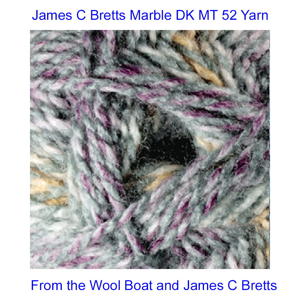 James C Bretts Marble DK knitting and crochet yarn Marble DK MT 52 Yarn Double knitting yarn in shades of fawn and grey 100% Premium Acrylic Length 268m or 293 yards per 100-gram ball. Needle size, 4mm US 6 Tension 28sts+30rows per 10cm/4inch Knits to most DK patterns. Machine Washable at 30C Dye lot 3882 This yarn can be posted out to a UK address which will plus postage and packing if applicable. Thank you for having a look, Carole, and Capt Col on The Wool Boat.
